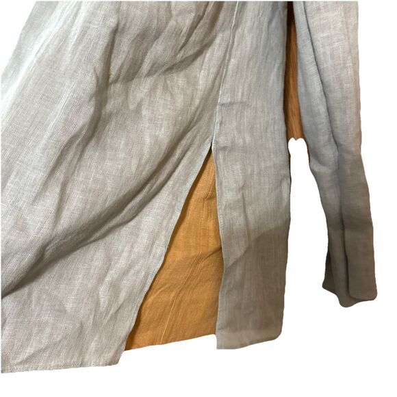 Peter Nygard Linen Shirt Sz 12 Linen Layered Button Down Long Sleeve Lagenlook - Picture 3 of 10